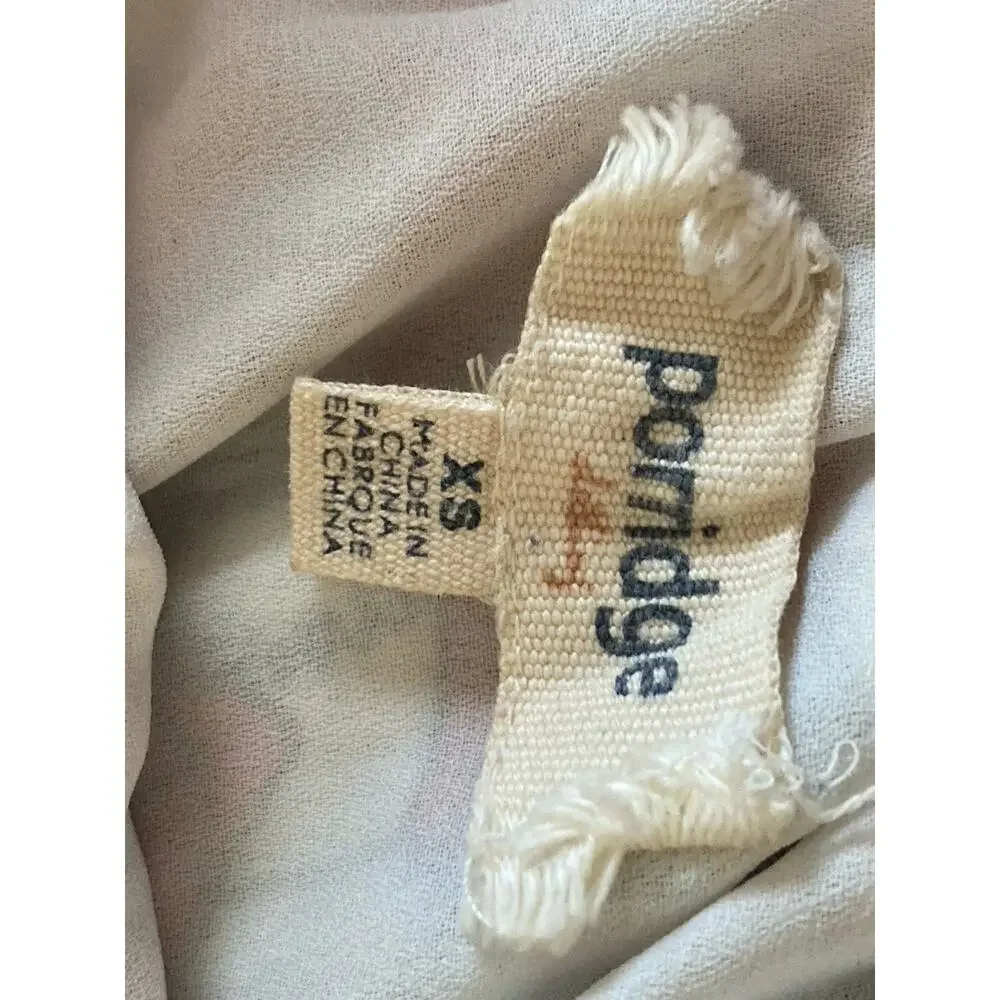 Porridge Anthropologie Skirt XS Red White European Village Print Elastic Waist